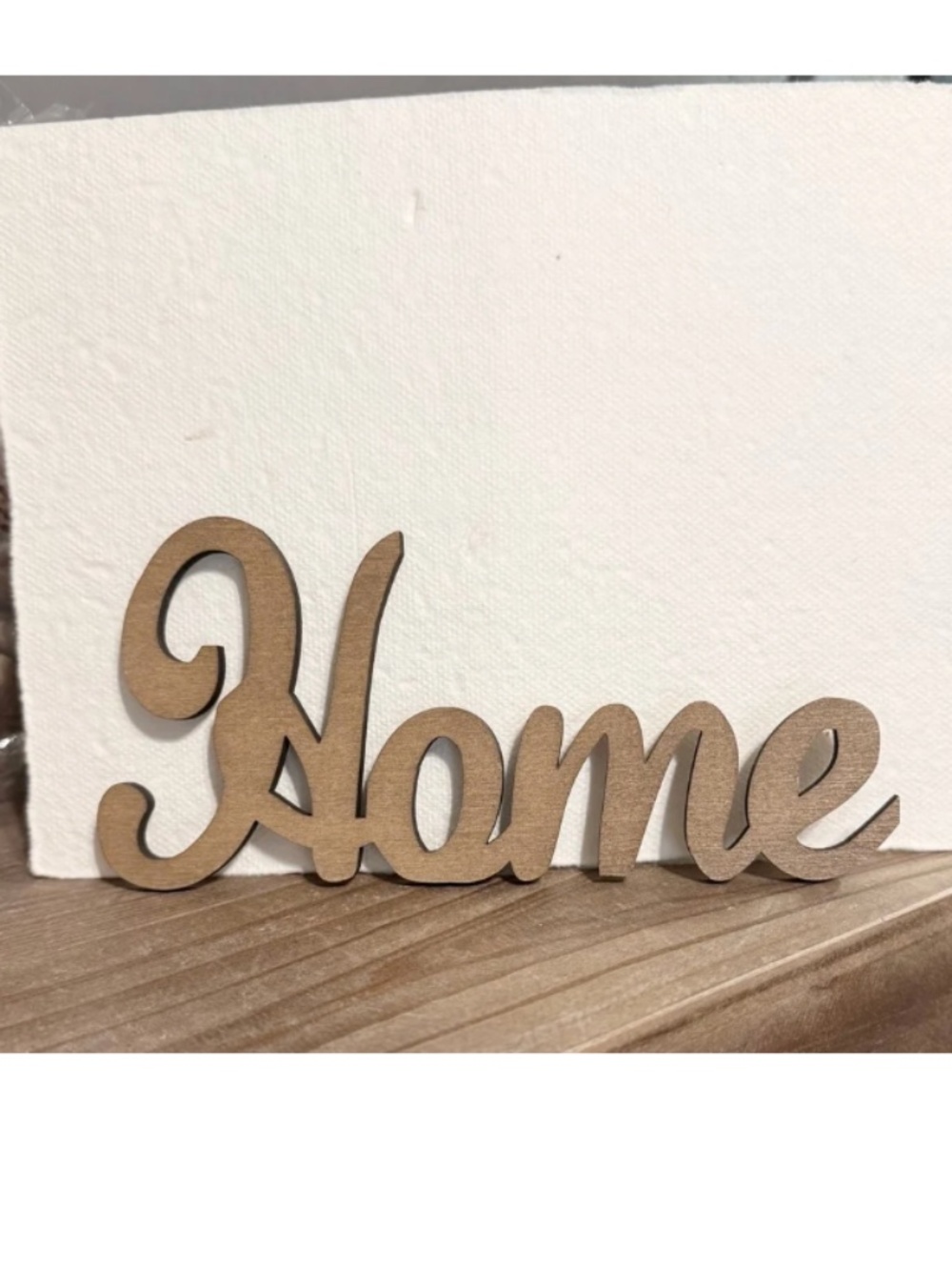"Home" Wood Word